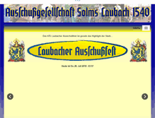 Tablet Screenshot of laubacher-ausschussfest.de